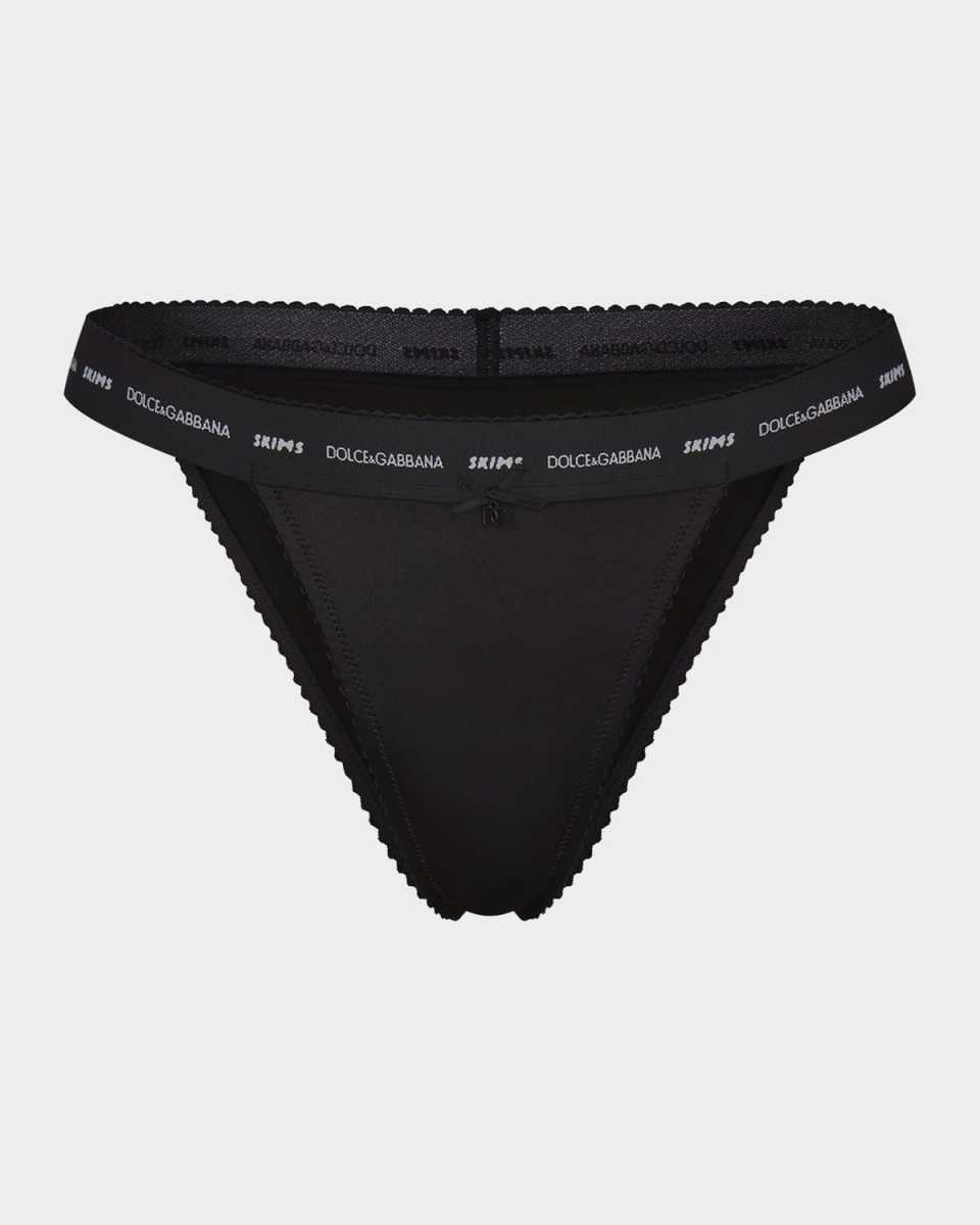Stretch Satin Thong